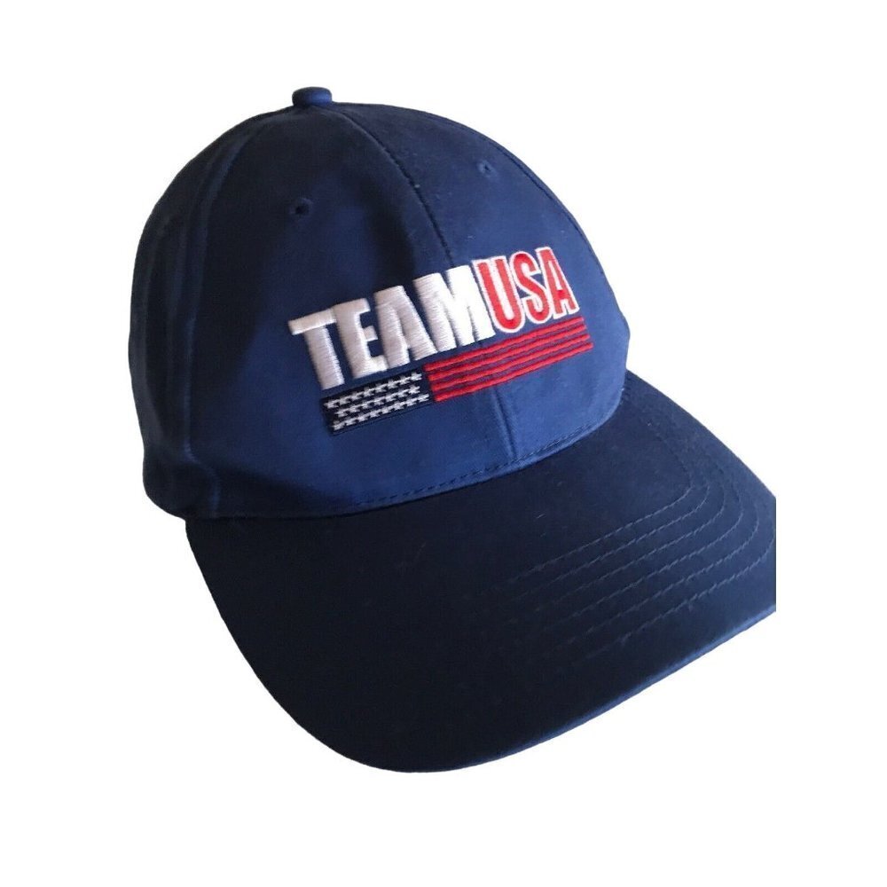 Team USA Olympics Navy Baseball Cap Adjustable Embroidered‎ USA Logo